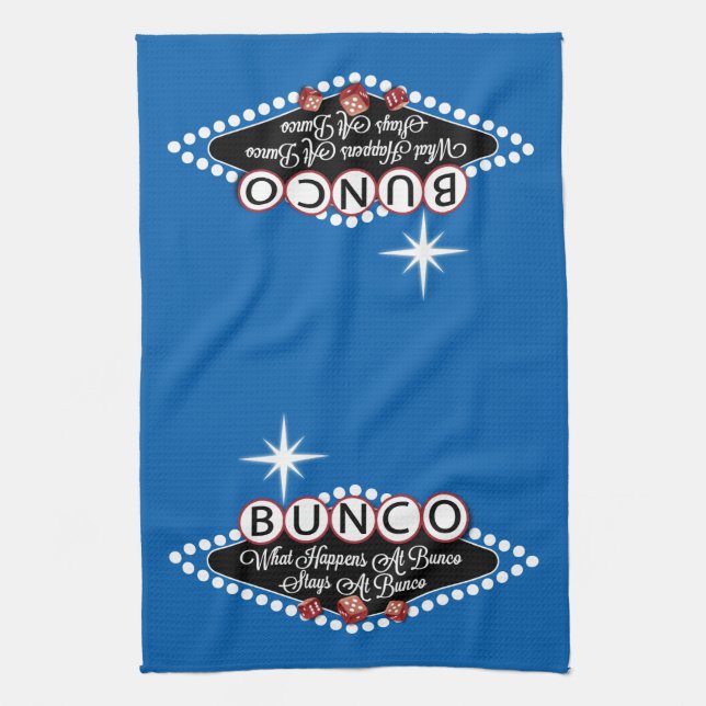 What Happens At Bunco Stays At Bunco Fun Kitchen Towel (Vertical)
