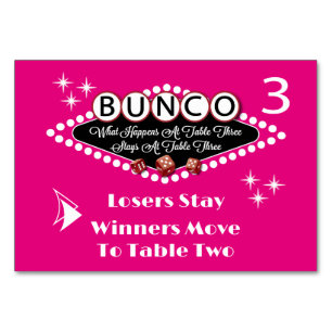 What Happens At Bunco Table Card #3