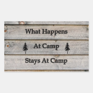 What happens at camp stays at camp sticker