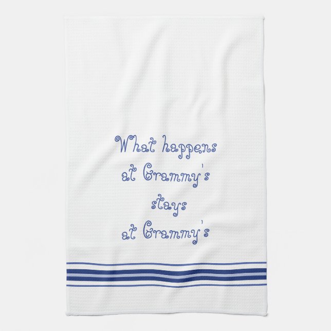 What Happens At Grammy's Stays At Grammy's Kitchen Towel (Vertical)