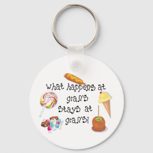 What Happens at Gran's STAYS at Gran's! Keychain