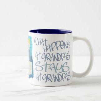 What Happens At Grandpas Two-Tone Coffee Mug