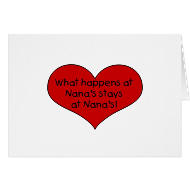 What happens at Nana's stays (Front Horizontal)