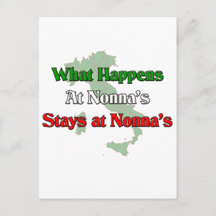 What happens at Nonna's Stays at Nonna's Postcard