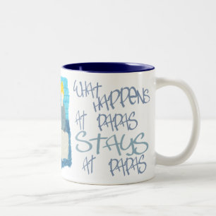 What Happens At Papas Two-Tone Coffee Mug