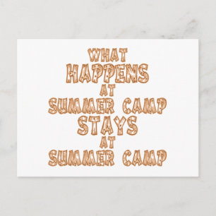 What Happens at Summer Camp Postcard