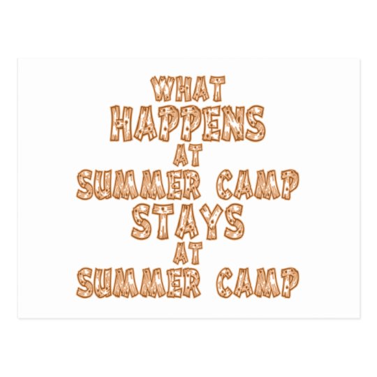 What Happens at Summer Camp Postcard