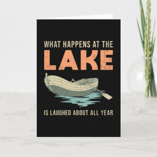 What Happens At The Lake Boat Sailing Boating Gift Card