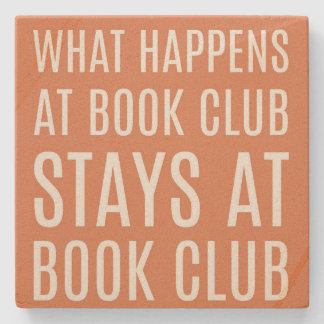 What Happens in Book Club Stone Coaster