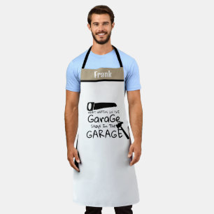 What Happens in Garage Stays in Garage Handyman Apron