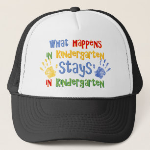 What Happens In Kindergarten Trucker Hat