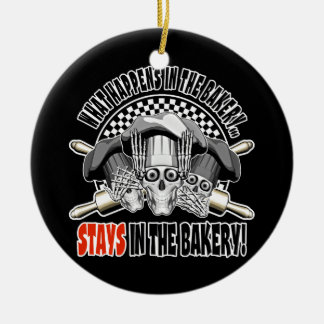 What Happens in the Bakery: Rolling Pins Ceramic Ornament