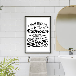 What happens in the bathroom funny sign toilet