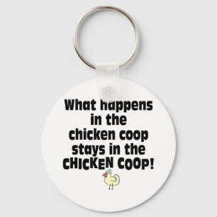 What Happens in the Chicken Coop Keychain