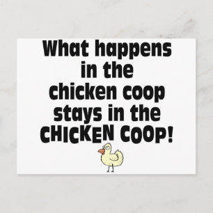 What Happens in the Chicken Coop Postcard