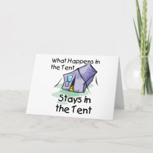 What Happens in the Tent Card