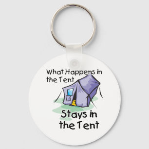What Happens in the Tent Keychain