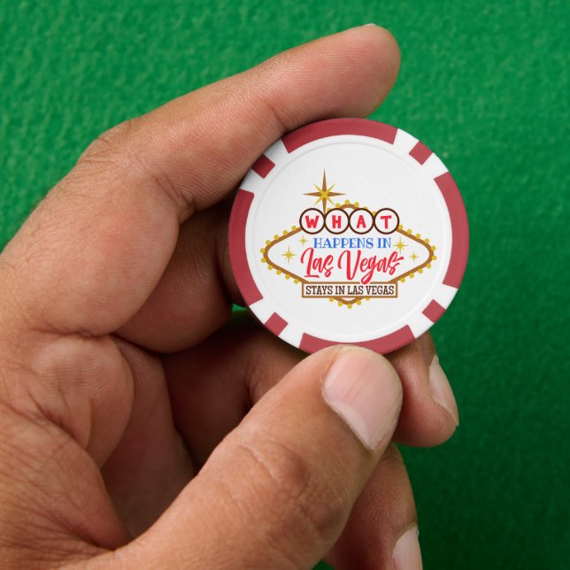 What Happens In Vegas Stays In Vegas Poker Chips (Hand)