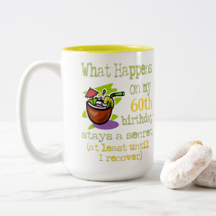 What Happens On My 60th Birthday Funny Birthday  Two-Tone Coffee Mug