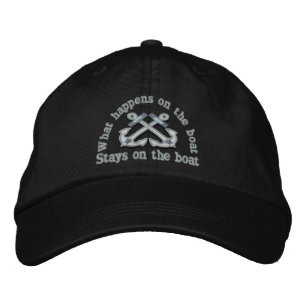 What happens on the boat ... crossed anchors embroidered hat