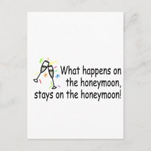 What Happens On The Honeymoon... Postcard