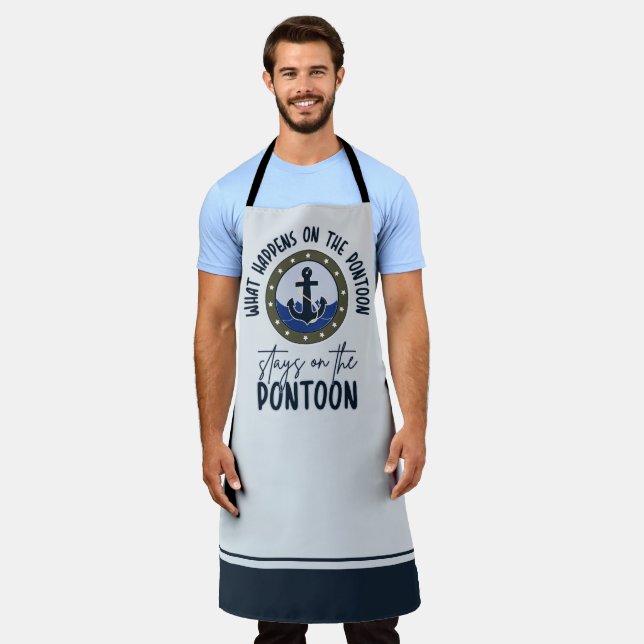 What Happens on the pontoon stays on the pontoon Apron (Worn)