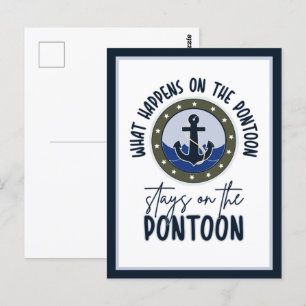 What Happens on the pontoon stays on the pontoon Postcard