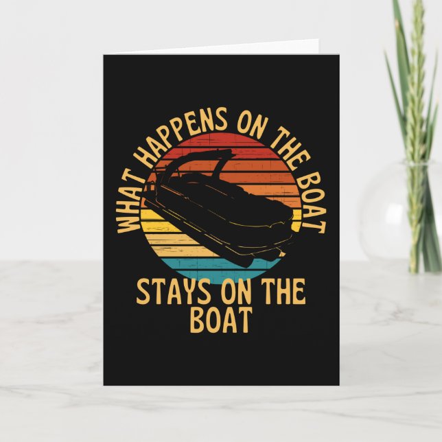 What Happens Stays On The Boat Card (Front)