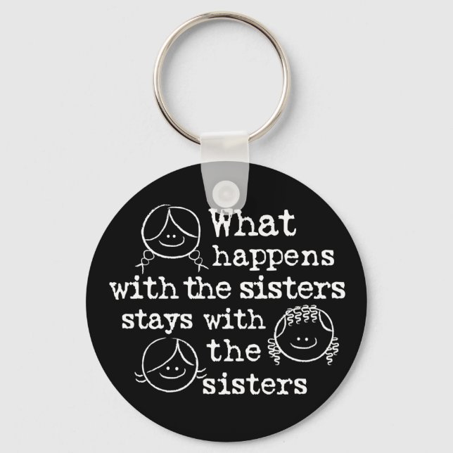 What Happens with the Sisters Keychain (Front)