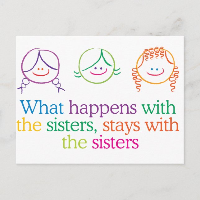 What Happens with the Sisters Postcard (Front)