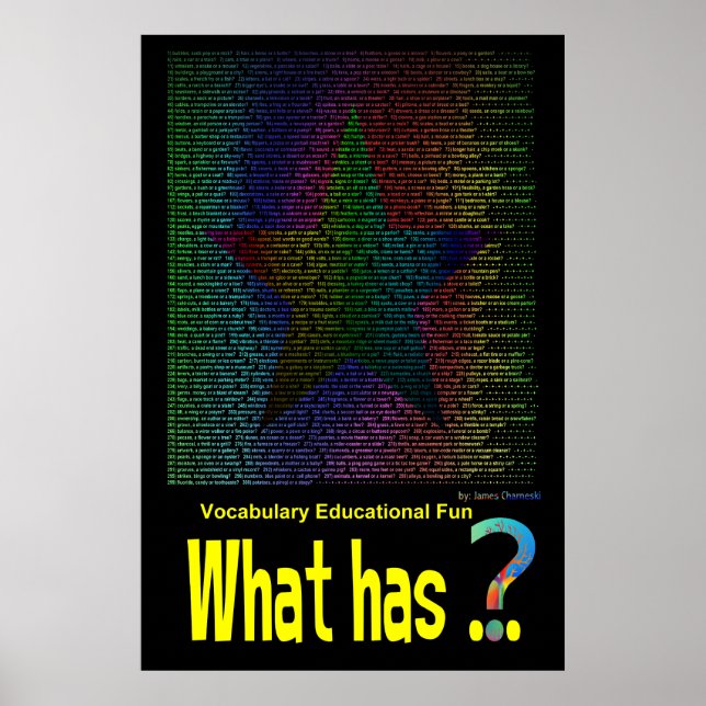 What has...  Star Poster Book Non-Rhyming (Front)
