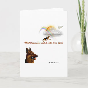 WHAT HEAVEN HAS SENT, IT CALLS HOME AGAIN CARD