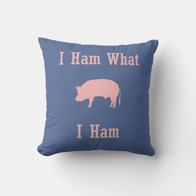 What I Ham Pig Lover Decorative Pillow (Front)