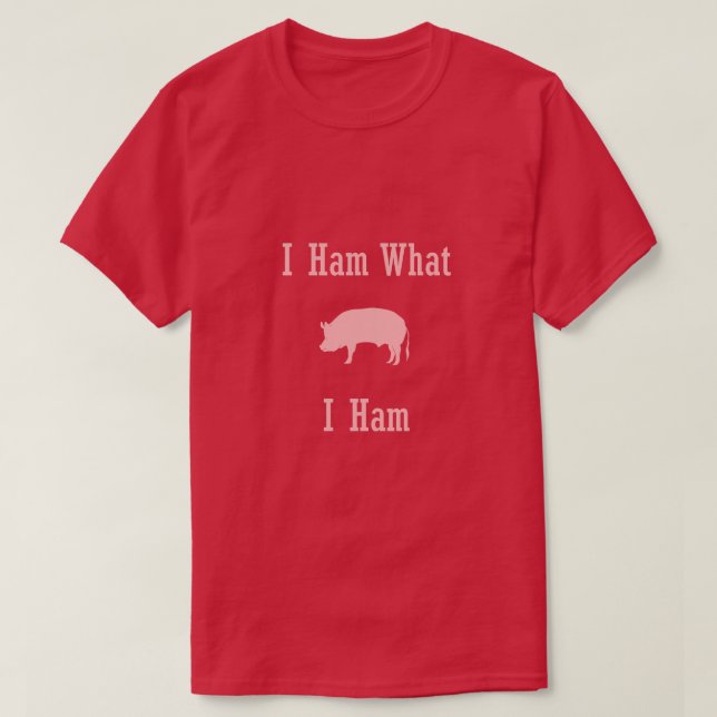 What I Ham Pig Lover Tee Shirt (Design Front)