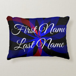 What If Blueberry Centre Geometric Accent Pillow