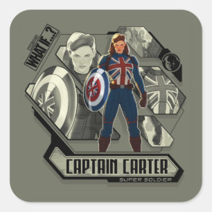 What If…?   Captain Carter Super Soldier Square Sticker