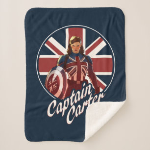 What If…?   Captain Carter Union Jack Sherpa Blanket