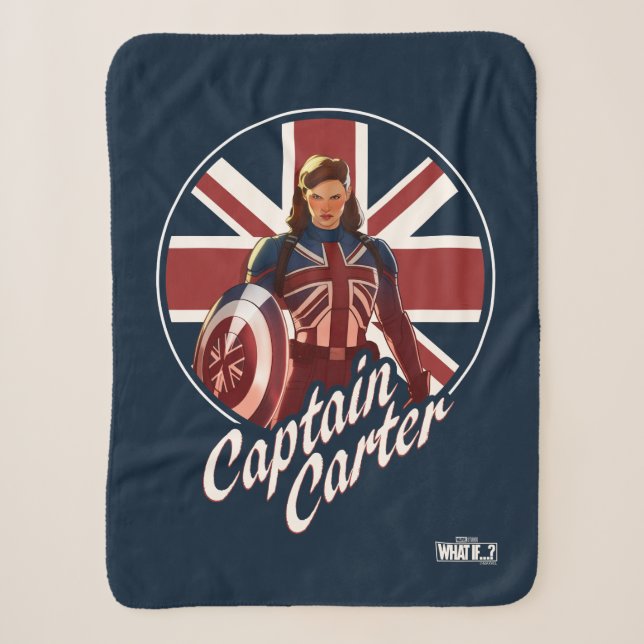 What If…? | Captain Carter Union Jack Sherpa Blanket (Front)