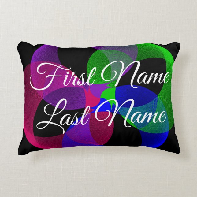 What If Multi Colour Geometric Fusion Accent Pillo Pillow (Front)
