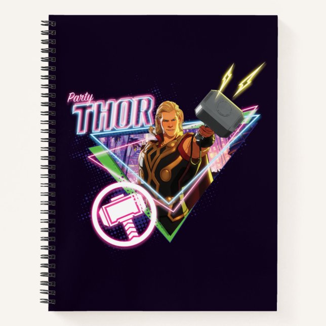 What If…? | Party Thor Neon Graphic Notebook (Front)