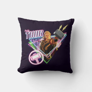 What If…?   Party Thor Neon Graphic Throw Pillow