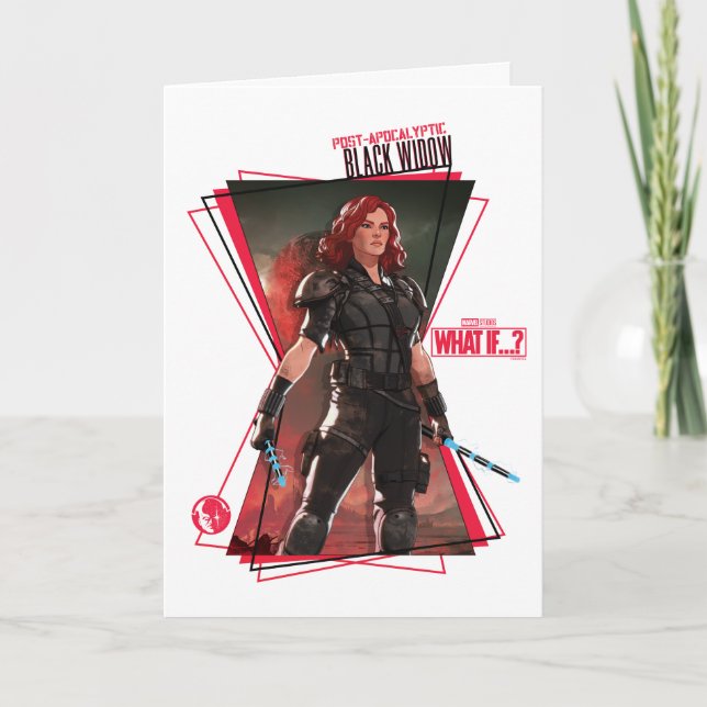 What If…? | Post-Apocalyptic Black Widow Hourglass Card (Front)