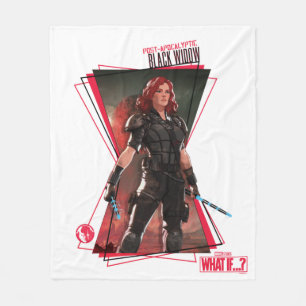What If…? Post-Apocalyptic Black Widow Hourglass Fleece Blanket