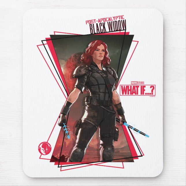 What If…? | Post-Apocalyptic Black Widow Hourglass Mouse Pad (Front)