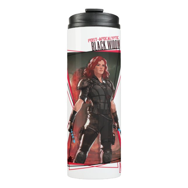 What If…? | Post-Apocalyptic Black Widow Hourglass Thermal Tumbler (Front)