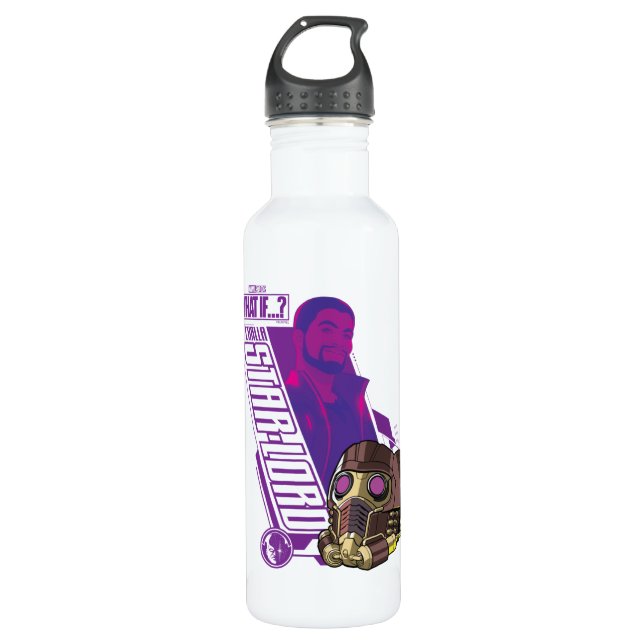 What If…? | T'Challa Star-Lord Character Graphic 710 Ml Water Bottle (Front)