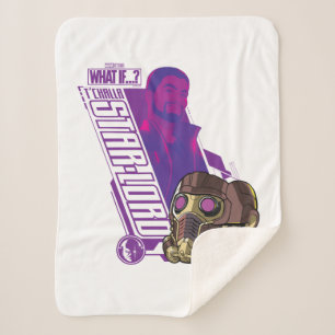 What If…?   T'Challa Star-Lord Character Graphic Sherpa Blanket