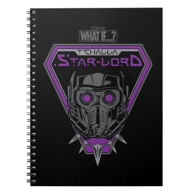 What If…? | T'Challa Star-Lord Helmet Graphic Notebook (Front)