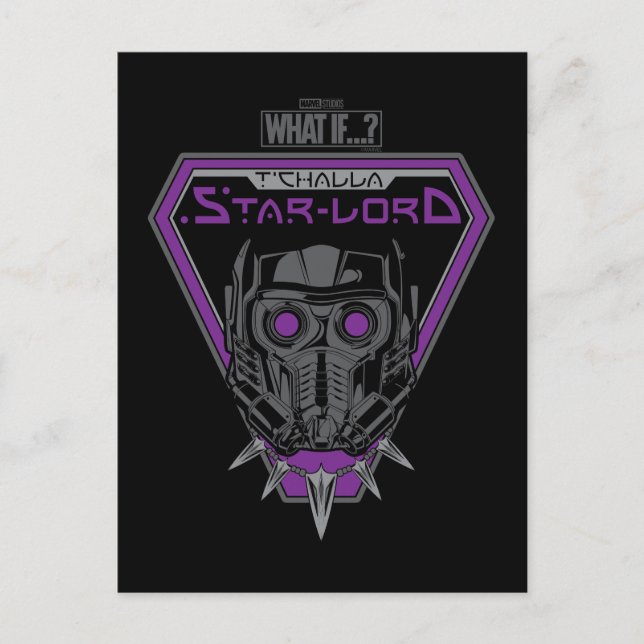 What If…? | T'Challa Star-Lord Helmet Graphic Postcard (Front)