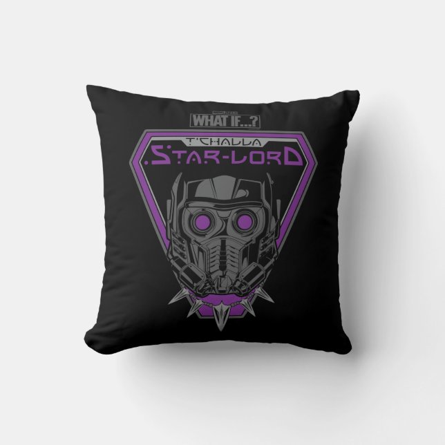 What If…? | T'Challa Star-Lord Helmet Graphic Throw Pillow (Front)